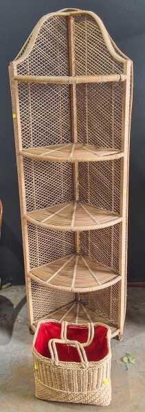 RATTAN CORNER SHELF