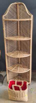 RATTAN CORNER SHELF