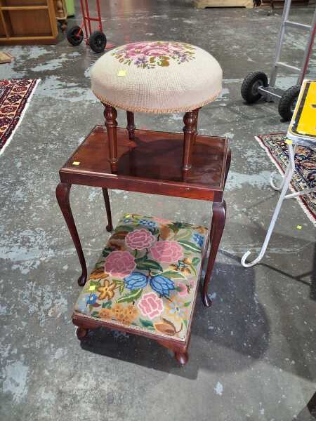 STOOLS AND TABLE