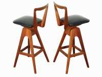 PAIR OF "DANISH" BAR STOOLS - 3
