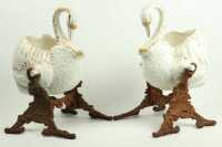 PAIR OF SWAN JUGS