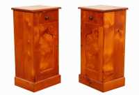 PAIR OF HUON PINE BEDSIDE CABINETS - 2