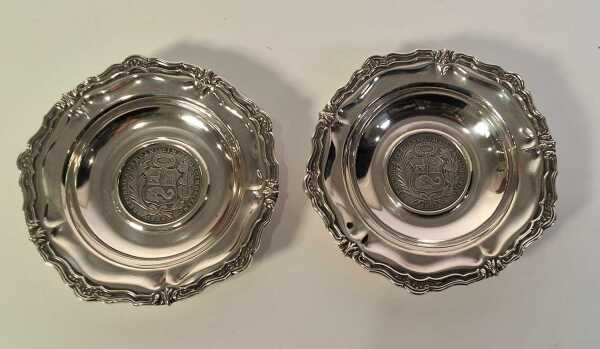 SILVER COIN DISHES