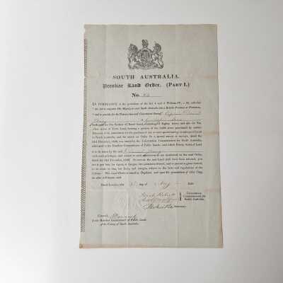 1109 · SOUTH AUSTRALIAN PECULIAR LAND ORDER