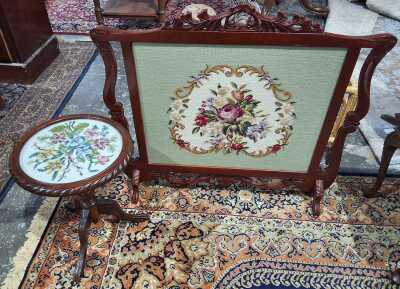 Firescreen And Table