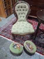 CHAIR AND STOOLS