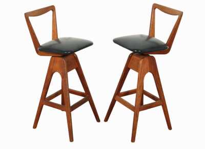 Pair Of "Danish" Bar Stools