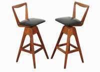 PAIR OF "DANISH" BAR STOOLS