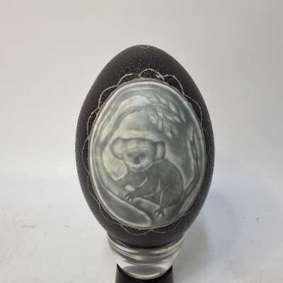 Carved Emu Egg