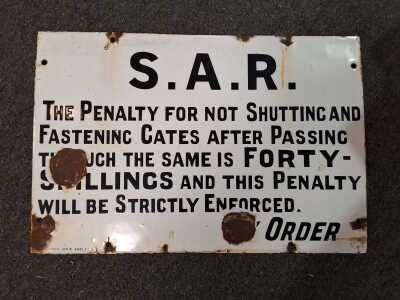 Sar Enamel Sign
