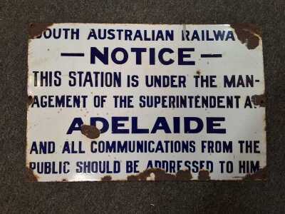Sar Enamel Sign