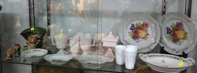 Milk Glass, Character Jugs & Lattice Edge China