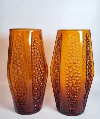 Amber Glass Vases