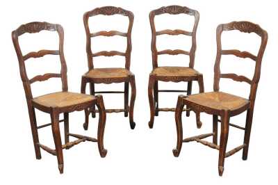 Set Of Oak Dining Chairs