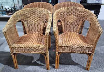 Cane Arm Chairs