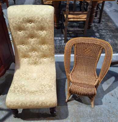 Slipper And Cane Chair