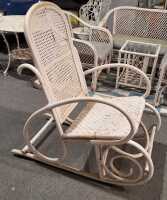 SCROLLED CANE ARM CHAIR