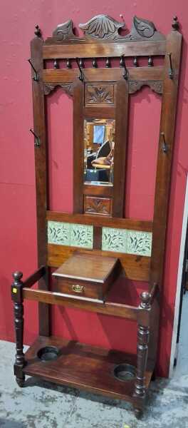 EDWARDIAN HALL STAND