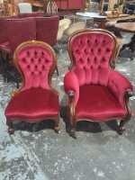 GRANDFATHER AND GRANDMOTHER CHAIRS