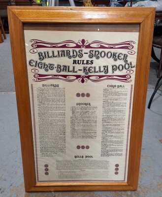 Pool Room Rules