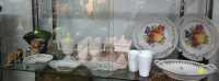 MILK GLASS, CHARACTER JUGS & LATTICE EDGE CHINA