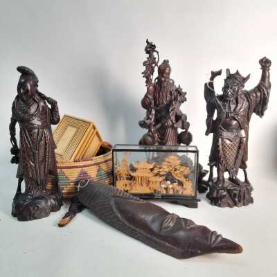 1331 · CARVED TIMBER FIGURES