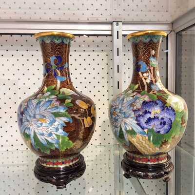 1353 · CLOISONNE VASES