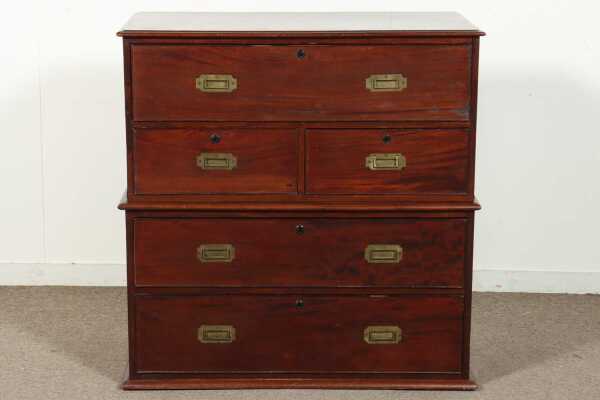CAMPAIGN SECRETAIRE CHEST