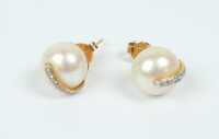 PEARL & DIAMOND EARRINGS - 2