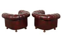 PAIR OF CHESTERFIELD CLUB CHAIRS - 3