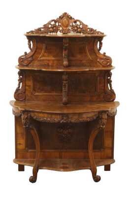 Burr Walnut Etagere
