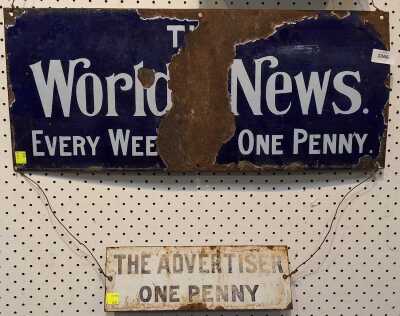 Enamel Newspaper Signs