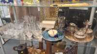 CRYSTAL AND SILVERPLATE