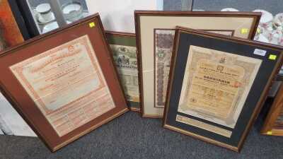 Framed Certificates And Bonds