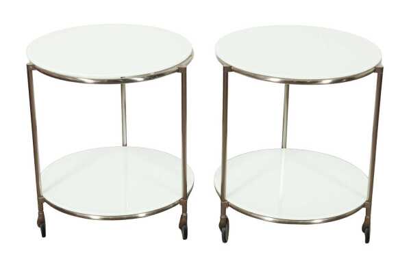 PAIR OF STRIND SERVING TROLLEYS