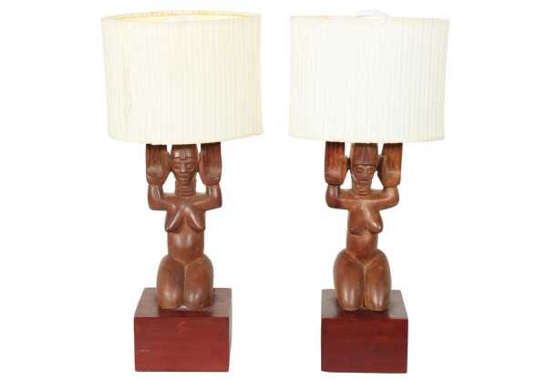 PAIR OF BEDSIDE LAMPS