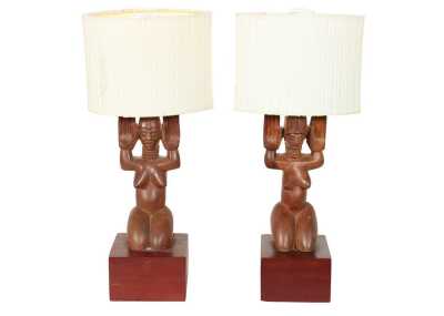 PAIR OF BEDSIDE LAMPS