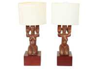 PAIR OF BEDSIDE LAMPS