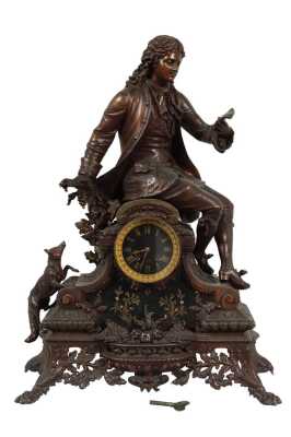 SPELTER MANTEL CLOCK