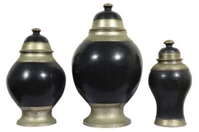 MOROCCAN TERRACOTTA WATER POTS (3)