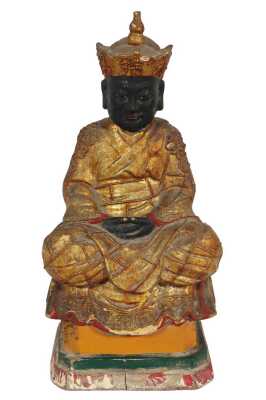 CHINESE CARVED DEITY FIGURE