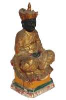 CHINESE CARVED DEITY FIGURE - 2