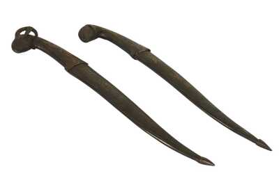 PAIR OF KHANJAR DAGGERS