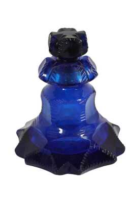 BLUE GLASS PERFUME BOTTLE