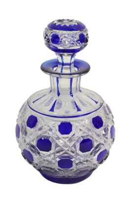 OVERLAY GLASS PERFUME BOTTLE