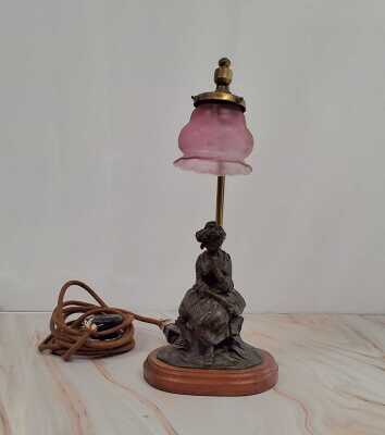 SPELTER FIGURAL LAMP