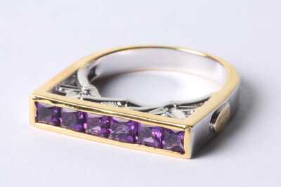 SILVER AMETHYST RING