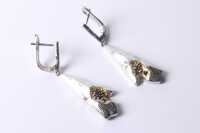 SILVER MODERNIST EARRINGS