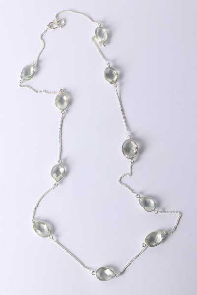 SILVER GEMSTONE NECKLACE