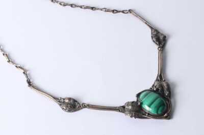 SILVER & MALACHITE NECKLACE
